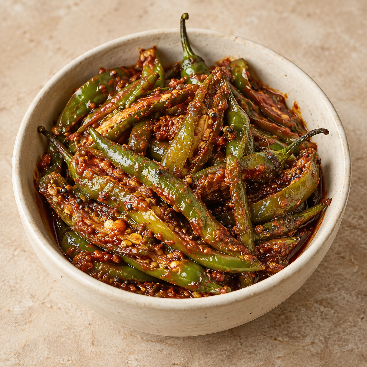 Chilli Pickle sample serving