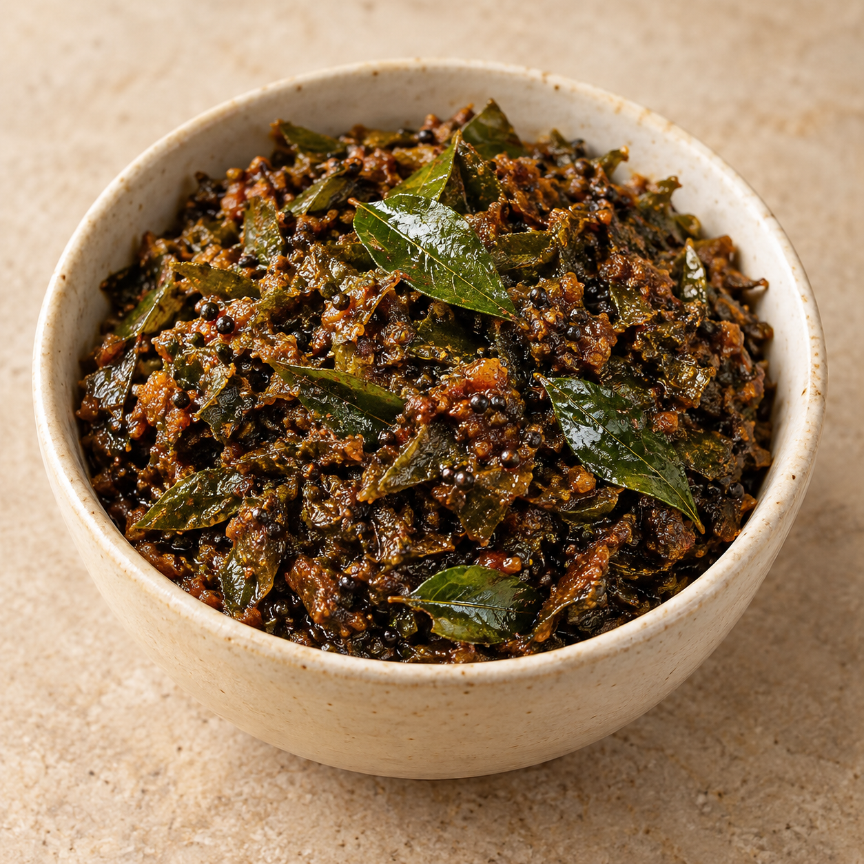 Curry Leaf Pickle sample serving