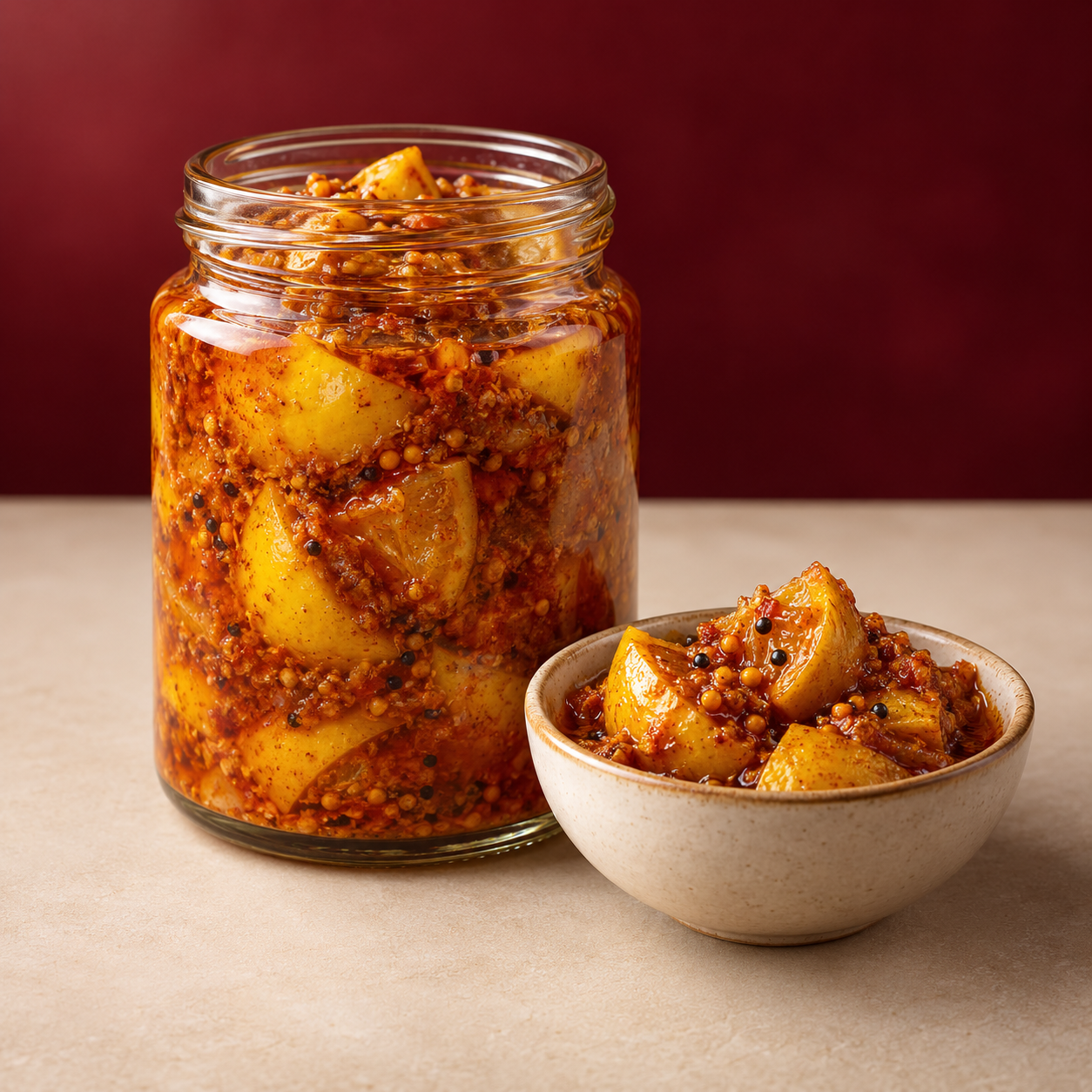 Lemon Pickle sample serving
